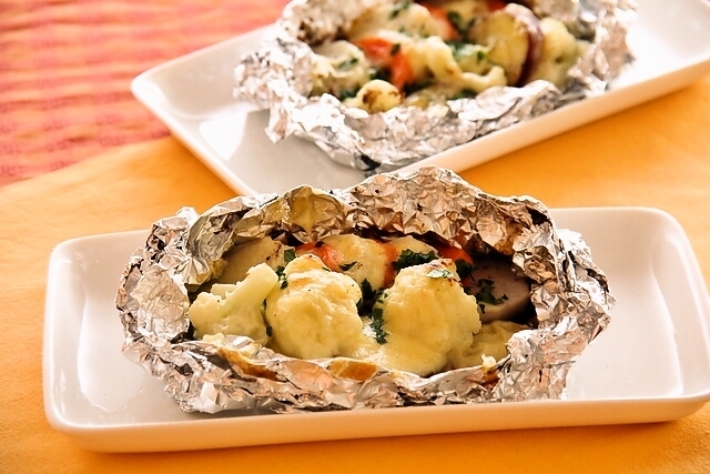 レシピ グリルで簡単ホイル焼き 冬野菜のチーズ焼き 東京ガス ウチコト