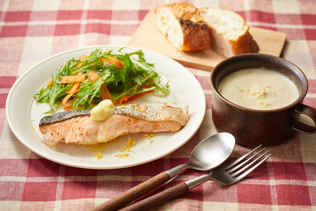 冬の一汁一菜献立レシピ 3 月曜日 レモンマリネのサーモングリル 他 東京ガス ウチコト