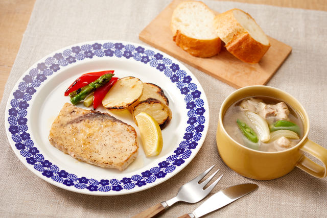 春の一汁一菜献立レシピ 1 月曜日 カジキのバターソテー 他 東京ガス ウチコト