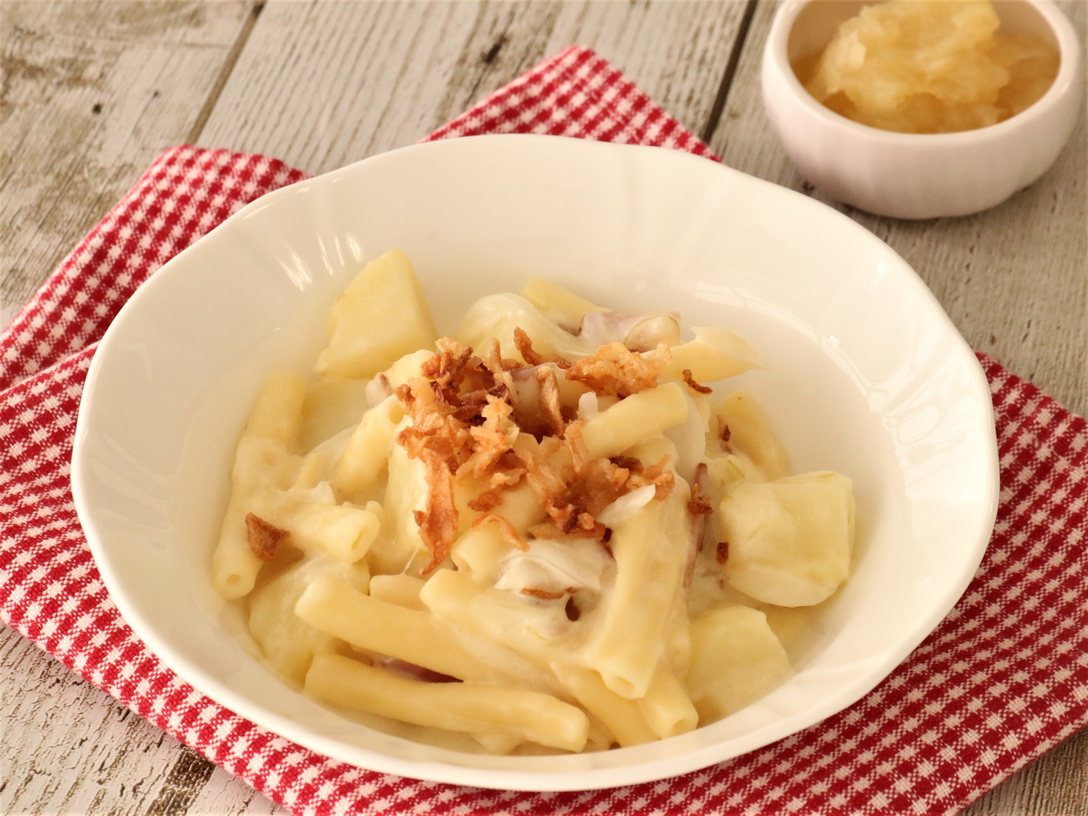 レシピ アルペンマカロニ リンゴピュレ添え 東京ガス ウチコト