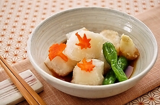 お餅の揚げ出し風