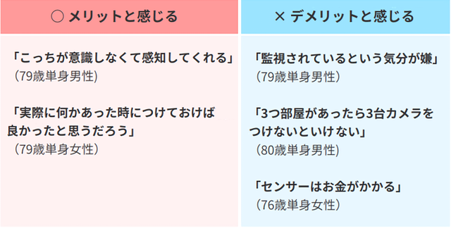 カメラ・センサー型サービスのメリットとデメリット