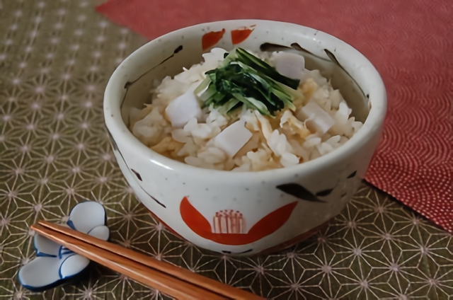 帆立と里芋の炊き込みご飯