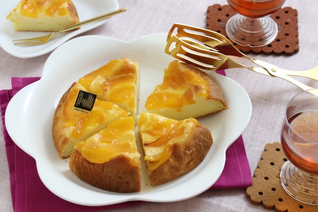 黄桃のチーズケーキ
