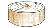 太い木の輪切り