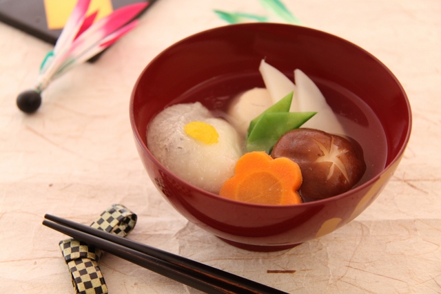ホタテと揚げ餅の吉野椀