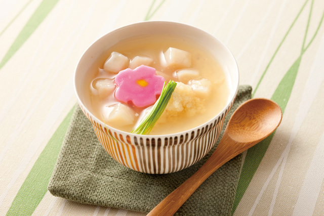 帆立豆腐の春霞あん
