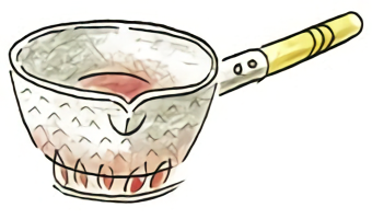 アルミ鍋を熱する