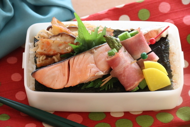 グリルで時短! お弁当の定番のり弁