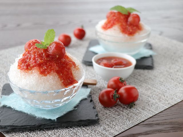トマトのカキ氷