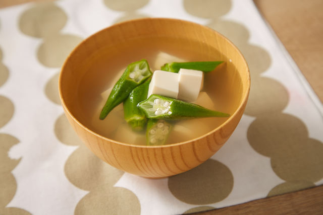 豆腐とオクラの簡単お吸い物