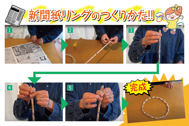 新聞紙リングの作り方