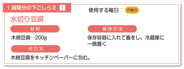 水切り豆腐の下ごしらえ