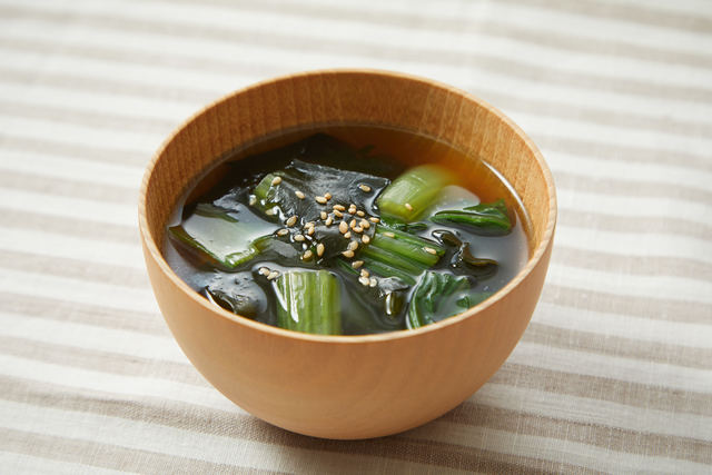 わかめとちんげん菜のスープ