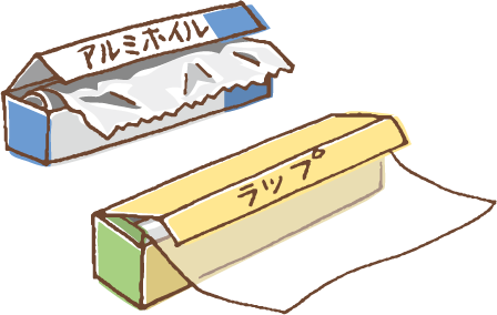 ラップ、アルミホイル