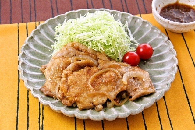 「やわらか豚肉の生姜焼き」