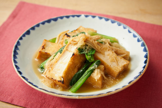 厚揚げと小松菜のみぞれ煮
