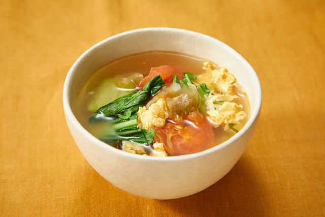 トマたまザーサイスープ