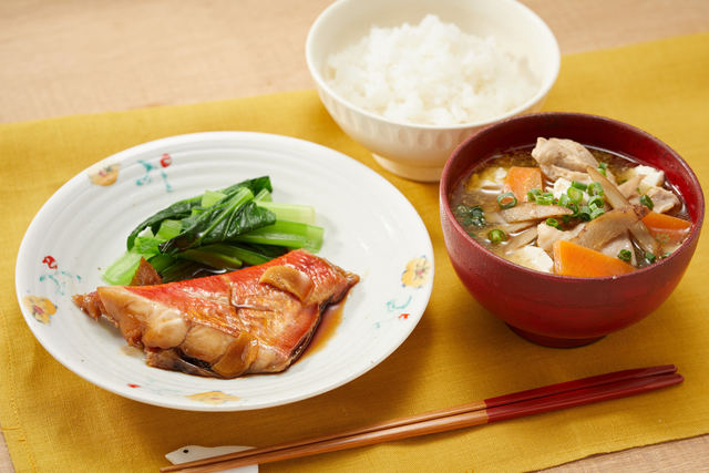 冬の一汁一菜献立(6)月曜日の献立