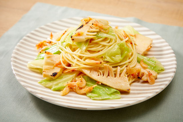 桜エビと春キャベツのパスタ