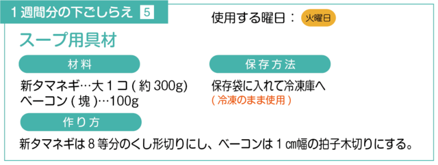 スープ用具材の下ごしらえ
