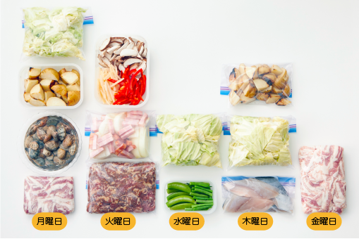 下ごしらえ済みの食材