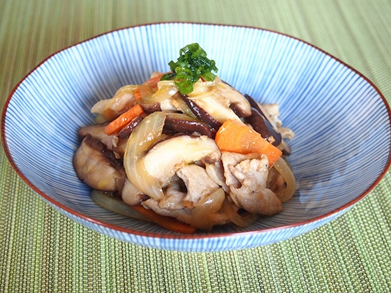 干しシイタケとオリーブオイル