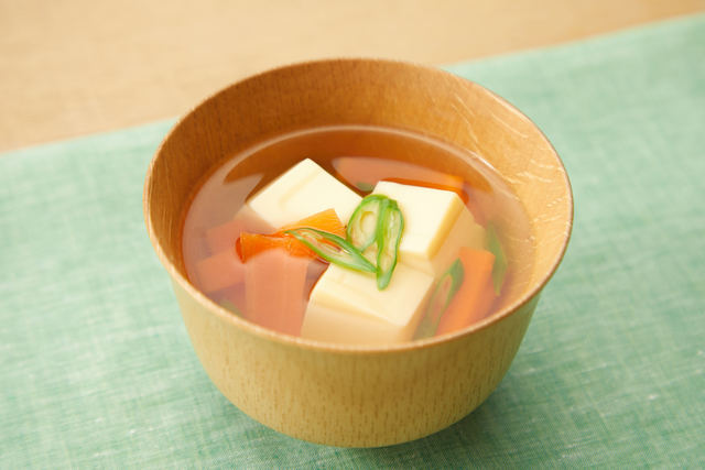 卵豆腐のすまし汁