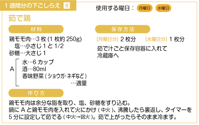 茹で鶏の下ごしらえ