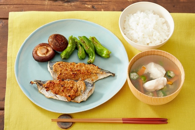 夏の一汁一菜献立(6)月曜日の献立