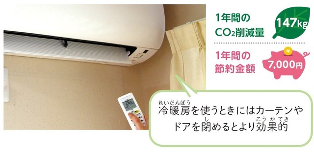 冷暖房の温度を設定している様子