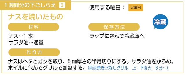 ナスを焼く下ごしらえ