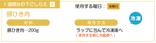 豚ひき肉の下ごしらえ
