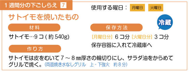 サトイモを焼く下ごしらえ