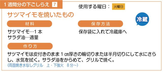 サツマイモを焼く下ごしらえ