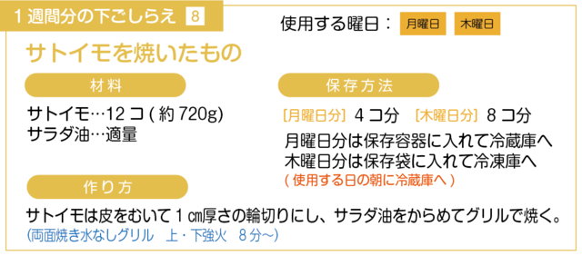 サトイモを焼く下ごしらえ