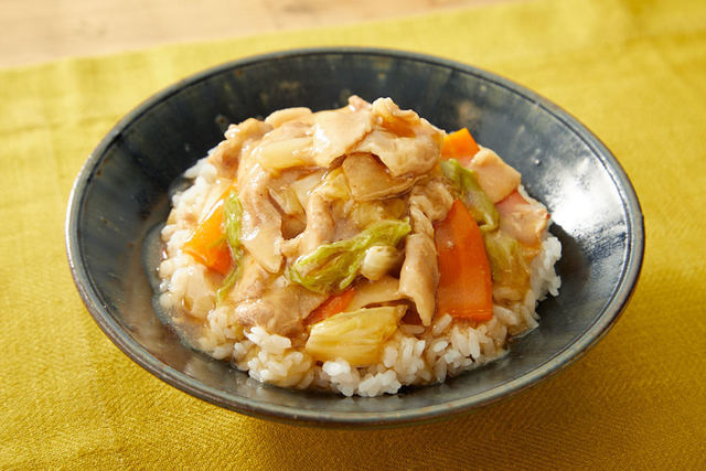 豚バラと白菜のあんかけ丼