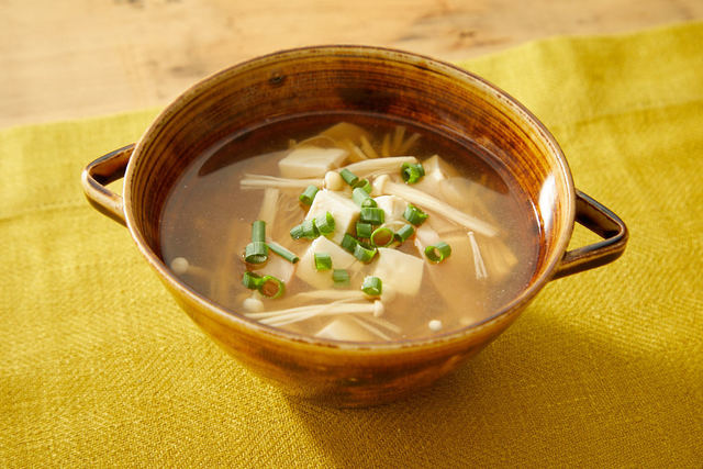 豆腐とエノキ茸のスープ