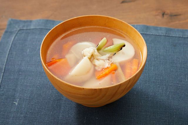 かぶとホタテの中華スープ