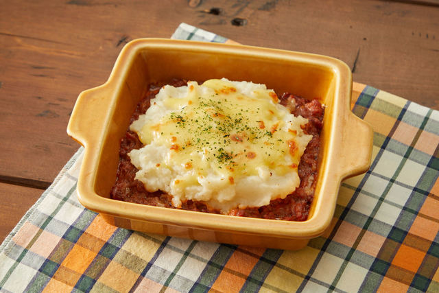 マッシュポテトのミートグラタン