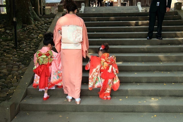 着物でお参り