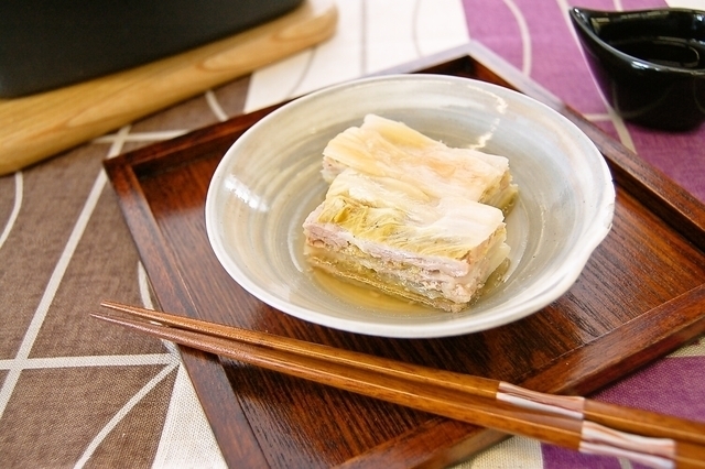 白菜と豚肉のミルフィーユ仕立て