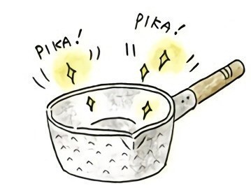 きれいになったアルミ鍋