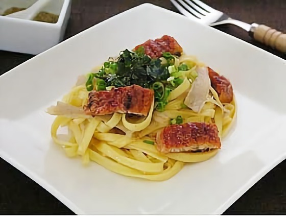 ウナギの和風パスタ