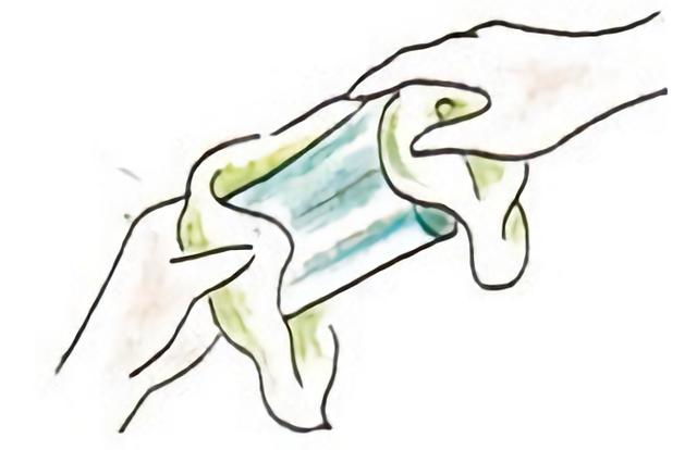 毛羽立ちのないふきんでふく