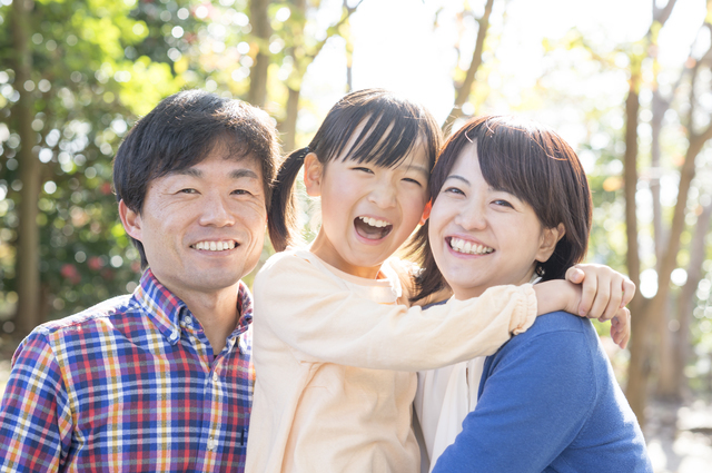 親子3人