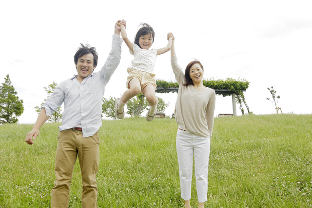 親子3人