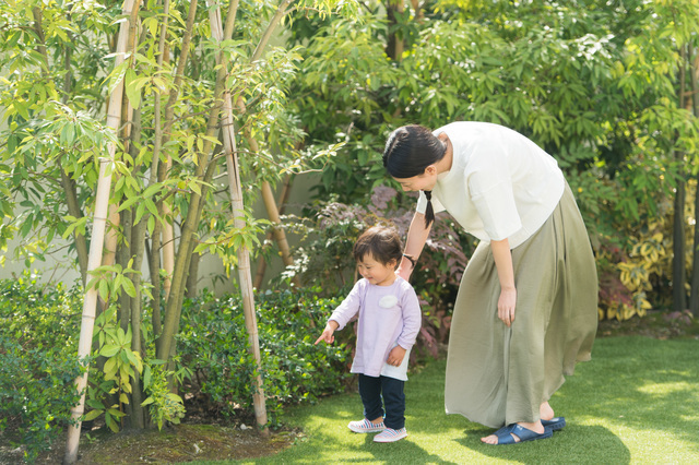 親子でお散歩